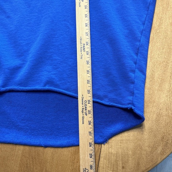 GAELLE BONHEUR PARIS Sweatshirt Womens OS Blue Oversized Slouchy Pullover - Picture 10 of 12